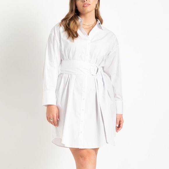 ELOQUII NWT Relaxed Shirtdress with Belt - Picture 2 of 3